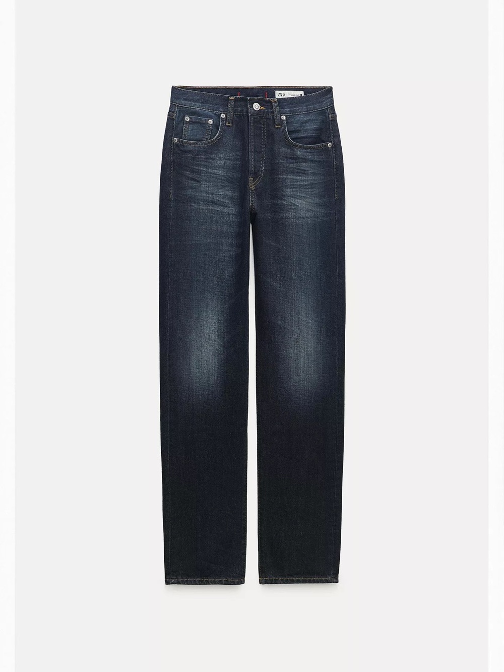 Women’s Dark Wash Straight-Leg Jeans - Navy Blue